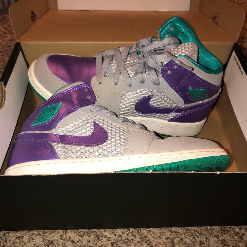 Jordan 1 Phat - Wolf Grey/New Green/Ultraviolet